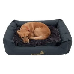 Panier Pour Chien Sleepy Time Avec Coussin, Gris -Pet Care Soldes 145210 sleepy time grau hund1 062013 5 1