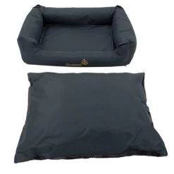 Lot : Panier Sleepy Time Avec Coussin, Gris + Couverture Freedom Bone Pour Chien -Pet Care Soldes 145210 sleepy time grau kissen extra 062013 3