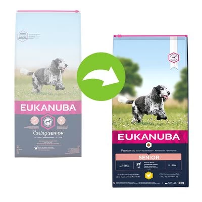 Eukanuba Caring Senior Medium Breed Poulet Pour Chien