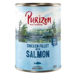 Pack Bi-nutrition : Croquettes Purizon 12 Kg + Boîtes 6 X 400 G -Pet Care Soldes 209097 pla purizon lachs 400 g 1 1