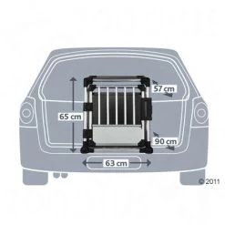 Trixie Cage De Transport En Aluminium Pour Chien, Gris Clair 30 Trixie Cage De Transport En Aluminium Pour Chien, Gris Clair -Pet Care Soldes 220049 transportbox alu2 7