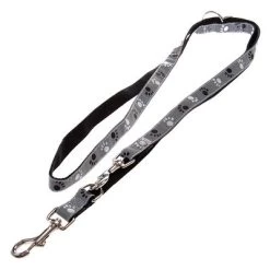 Lot : Collier + Laisse Trixie Silver Reflect, Motif De Pattes Pour Chien -Pet Care Soldes 23137 PLA Trixie Hundeleine Pfoten Silver Reflect HS 12215 2