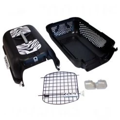 Cage De Transport Catit White Tiger Voyageur, Noir Pour Chat Et Petit Chien -Pet Care Soldes 293337 catit transportbox whitetiger black8 2