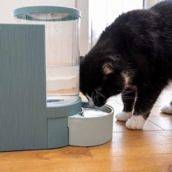 Distributeur D'eau Et De Nourriture TIAKI, Bleu Clair Pour Chien Et Chat -Pet Care Soldes 302496 duo napf mit katze fg 1028 7