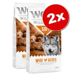 Wolf Of Wilderness Soft & Strong 2 X 12 Kg Pour Chien