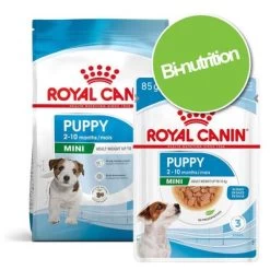Pack Bi-nutrition : Croquettes + Sachets Royal Canin Mini Pour Chien