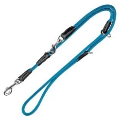 Laisse Réglable Hunter Freestyle, Bleu Pétrole Pour Chien