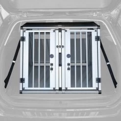 Cage De Transport Double Trixie Pour Chien -Pet Care Soldes 99404 autohunde doppelbox inside car grau fg 5805 6