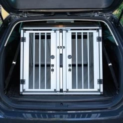Cage De Transport Double AluRide Pour Chien 25 Cage De Transport Double AluRide Pour Chien -Pet Care Soldes 99505 autohunde doppelbox inside car fg 5805 2 0