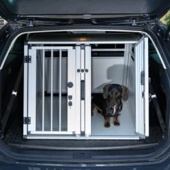 Cage De Transport Double AluRide Pour Chien 26 Cage De Transport Double AluRide Pour Chien -Pet Care Soldes 99505 autohunde doppelbox inside car fg 5823 0