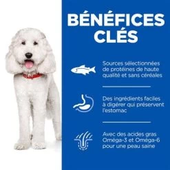 Hill's Science Plan Adult Hypoallergenic Medium Saumon Pour Chien -Pet Care Soldes atf 607848 key benefits 1