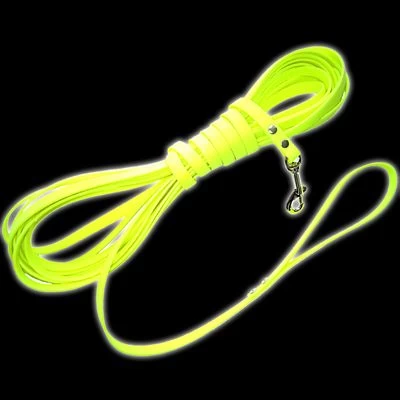 Longe Pour Chien Heim En BioThane®, Jaune Fluo 5 Longe Pour Chien Heim En BioThane®, Jaune Fluo – Image 3
