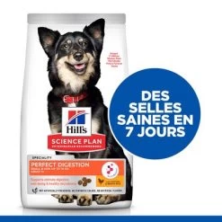Hill's Science Plan Adult Perfect Digestion Small & Mini Pour Chien -Pet Care Soldes h195917 p364037 hills sp perfect digestion ecom thumbnails dog fr fr v21 bag front v1 4