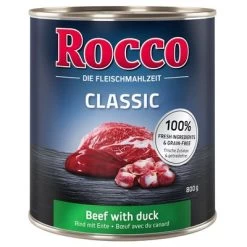 Rocco Classic 6 X 800 G Pour Chien -Pet Care Soldes rocco classic beefduck 800g 1000x1000 3