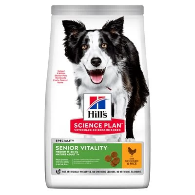 Hill's Science Plan Mature Adult Senior Vitality Medium Poulet Pour Chien