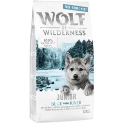 Croquettes Wolf Of Wilderness 12 Kg + Oreilles De Lapin 200 G En Cadeau ! -Pet Care Soldes wow freerange classic blueriver junior 12kg frontright 1000x1000 9